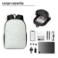 thumbnail image 4 of Uemuo Daisies Flowers Printed Durable 17-inch Student Backpack - Lightweight, Waterproof, Adjustable Straps, Ideal for School, Work, Travel, 4 of 5