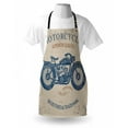 thumbnail image 3 of Vintage Apron Retro Style Bike Grunge Background Classic Wheels Chopper Rider Illustration, Unisex Kitchen Bib Apron with Adjustable Neck for Cooking Baking Gardening, Slate Blue Tan, by Ambesonne, 3 of 3