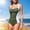 Army Green, variant on Women's Solid Color Slim Fit Bikini Swimsuit for Casual Wear and Swimming