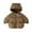 Coffee, variant on Posijego Kids Hooded Puffer Coats Boys Girls Zip up down Jacket Windproof Warm Outerwear with Pockets