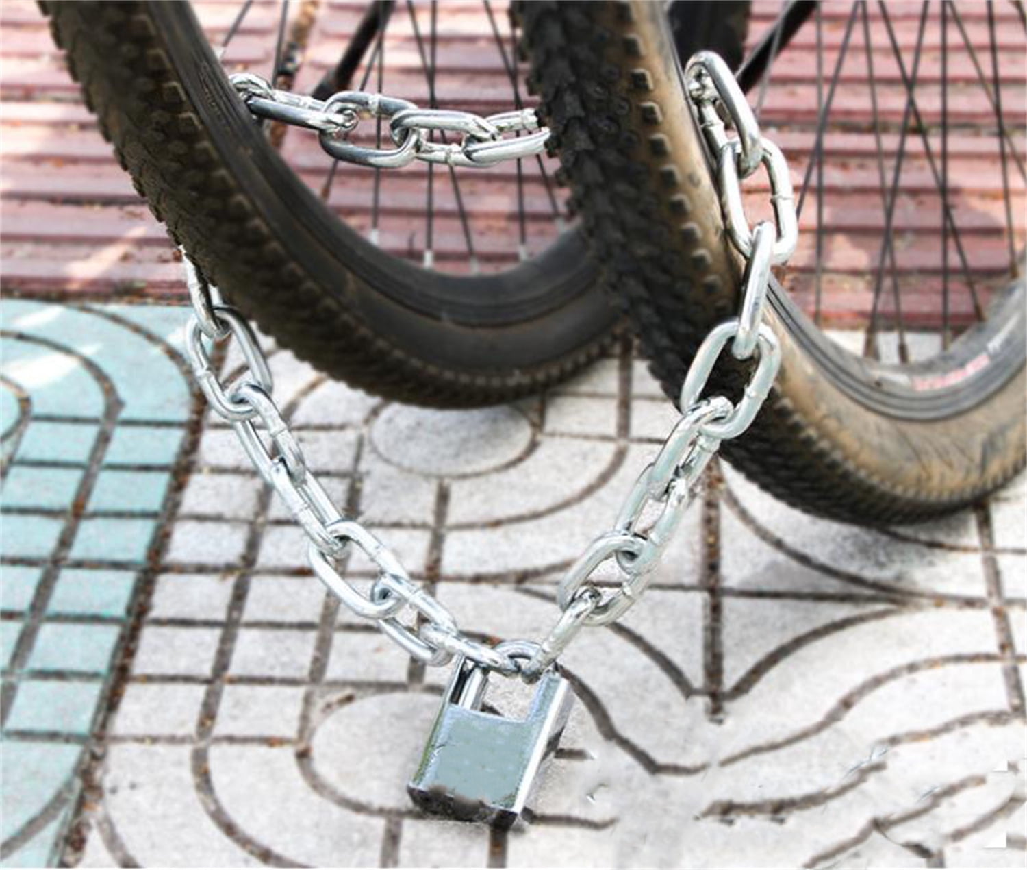 31.5 inch/0.8 Meter Chain Locks,Happon Security Chain and Lock Kit,Bicycle Chain Locks, Security Chain Lock for Motorcycles, Bike,Generator, Gates ,Outdoor Furniture