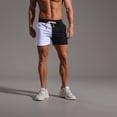 thumbnail image 4 of DHFJKG Mens Running Shorts Color Block Casual Summer Relaxed Fit Drawstring Shorts With Pockets Sportswear Stylish Bottoms, 4 of 4