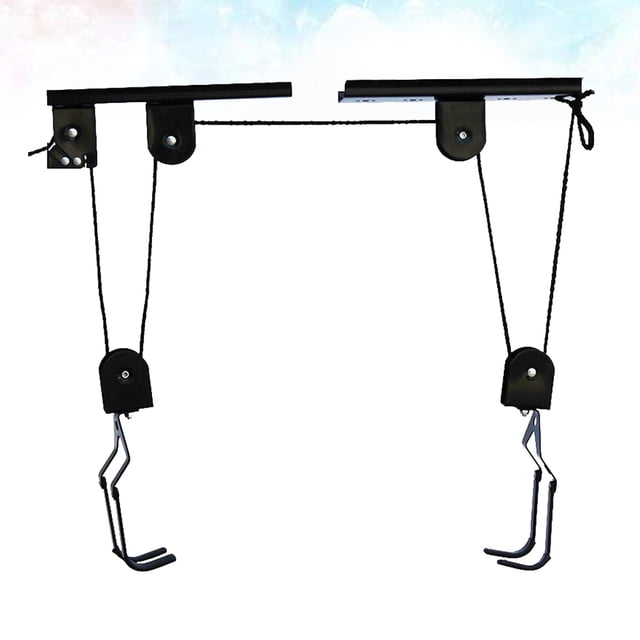 SKISUNO Bike Storage Rack For Garage Wall Mount Bike Hanger Black 1Set