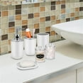 thumbnail image 6 of QZS Set 4 Pcs White Modern Bathroom Decor,Durable Bathroom Set,Plastic Soap Dispenser and Toothbrush Holder Set, Soap Dish and Mouthwash Cup, 6 of 6