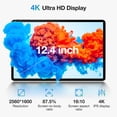 thumbnail image 2 of DOOGEE T30 MAX 20GB+512GB 12.4" 2.5K FHD Display Android Tablet,10800mAh Battery 33W Gaming Tablet,Helio G99 Octa-Core,Dual SIM 4G LTE, 51MP AI Camera,Hi-Res Quad Speakers,Face Unlock,Black, 2 of 7