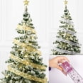 thumbnail image 4 of Nomeni Ribbon Clearance, 10 Yards Hot Stamping Musical Note Christmas Ribbon with Wire Five-Pointed Star Christmas Tree Decoration Christmas Gift Wrapping Ribbon Diy Supplies Red, 4 of 7