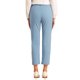 thumbnail image 3 of Pantalones de trabajo de mujer Inspire Chic de cintura alta con elástico en la parte posterior, de longitud hasta el tobillo, color azul claro sólido, talla S, 3 of 5