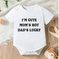 thumbnail image 1 of Ropa de bebé para recién nacido, mono infantil para niños y niñas, Pelele de manga corta con estampado de letras, monos para niños pequeños de 0 a 12 meses, 1 of 4