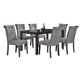 thumbnail image 2 of Roxy 7Pc Solid Wood Dining Set (60" x 36") - Dark Grey, 2 of 5