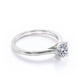 thumbnail image 3 of JeenMata Impresionante Anillo para Mano Derecha con Solitario de 1 Quilate de Talla Brillante Redonda Engastada en Garras en Baño de Oro Blanco de 18 K sobre Plata, 3 of 6