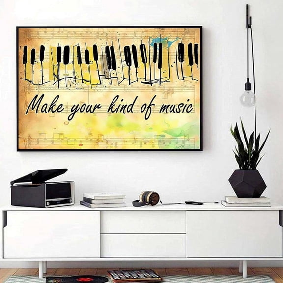 Piano make your kind of music vintage poster 11 x 17 Inch Poster