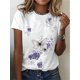 thumbnail image 1 of Butterfly Graphic Round Neck Sports Tee - Crew Neck Loose Short Sleeve Top - Women's Activewear - BrCamisetas para mujer, lindas camisetas con estampado gráfico, de manga corta, estilo casual, para ve, 1 of 6