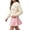 Hot Pink, variant on Ashirexll Girls' Clothing Sets 2 Piece Long Sleeve Round Neck Button Cardigan with Knit Skirt Set for 1-8 Years