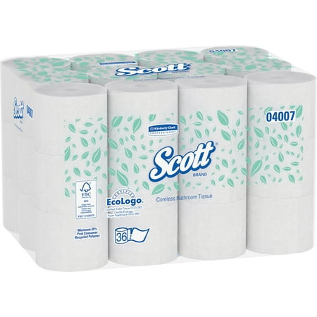 Scott Essential Toilet Paper (KCC-04007)  2-PLY Standard Rolls  36 Rolls per Case  1 000 Sheets per Roll  36 000 Sheets per Case