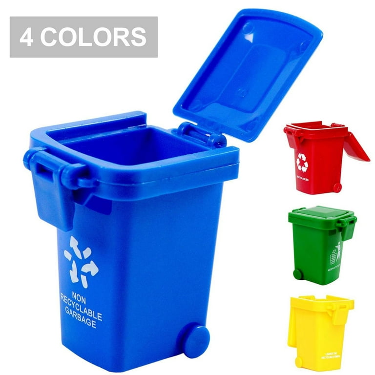 Trash Can Toy Push Vehicles Garbage Truck's ABS Trash Cans Mini