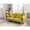 Greenish Yellow, variant on Uspridefurniture Bernal 75.6"W Velvet Futon Sofa Bed Sleeper, Blue