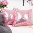 thumbnail image 2 of Fundas de almohada decorativas YOUR SMILE Pink Bling, 45 x 45 cm, paquete de 2, 2 of 8