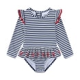 thumbnail image 5 of Sperry UPF 50+ Rash Guard One Piece Swimsuit Bathing Suit with Bucket Sun Hat (Baby Girls), Sizes 12M-24M, 5 of 7