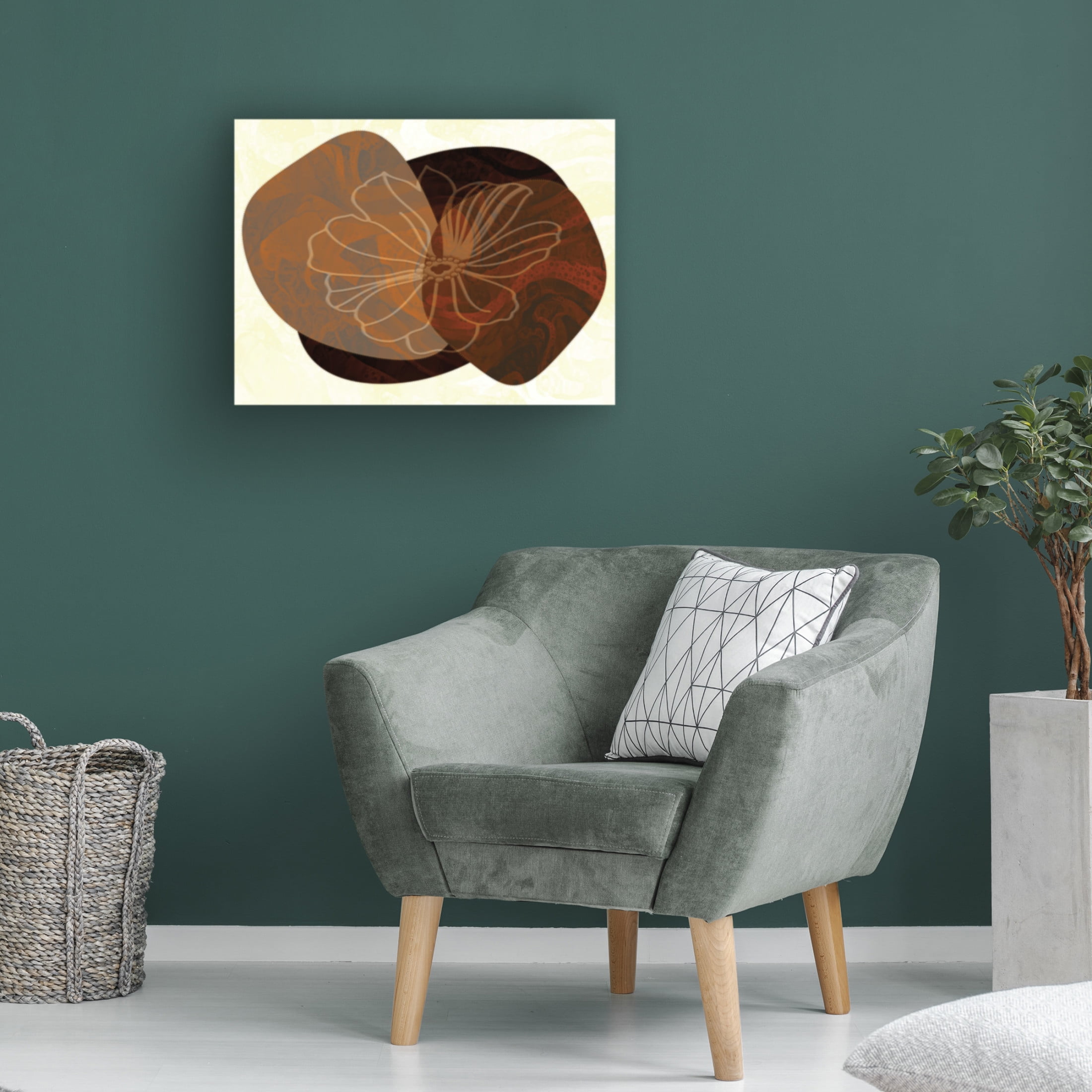 Canvas Wall Art - FootePrint Art 'Sixties Sense' Wall Art for Living Room, Bedroom, or Office Décor by Trademark Fine Art - 32 x 24 Inches