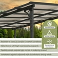 thumbnail image 3 of Aoxun Pavillon à Toit Rigide 14,00 Pi x 10,00 Pi, Feuille Creuse en Polycarbonate Durable, 3 of 7