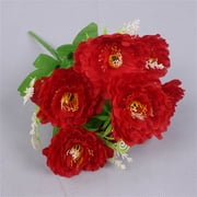 JeashCHAT Silk Peony Artificial Flowers Fake Peony Bouquet for Spring Home Decor Living Room Table Centerpiece Vase Fillers Wedding Party Decoration