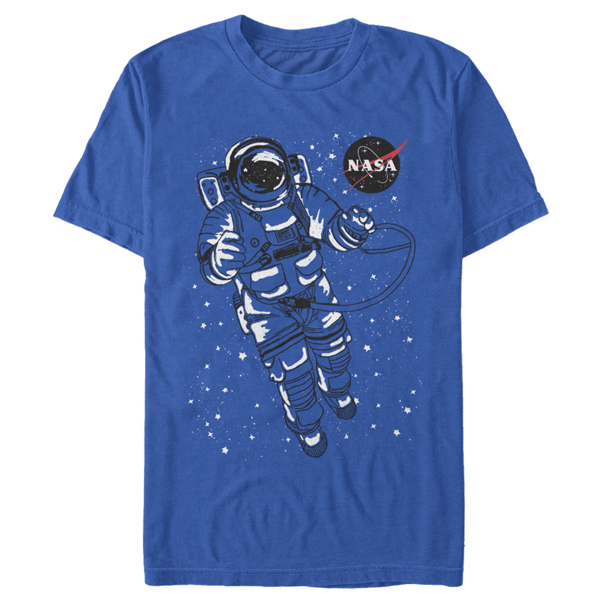 NASA - NASA Men's Astronaut Float In Stars Space Logo T-Shirt - Walmart ...
