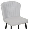 thumbnail image 3 of CorLiving Jasper Set of 2 Modern Upholstered Indoor Counter Height Bar Stools with Channel Tufted High Backs and Metal Legs, 3 of 9
