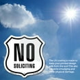 thumbnail image 6 of No Soliciting 12 inch X 12 inch Shield Shaped Commercial Grade Plastic Sign Weather Resistant Made in the USA, 6 of 6