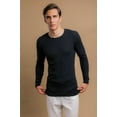 thumbnail image 2 of Men's Cottonique M17772 Latex Free Organic Cotton Ribbed T-Shirt (Black L), 2 of 5