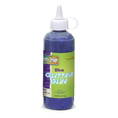 Chenille Kraft Company Glitter Glue Blue 4 Oz (Set of 3)