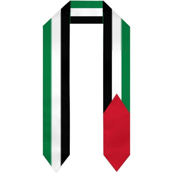 DABOYOZHZH Palestine Flag Graduation Shawl Sash Stole Wraps Scraf For International Study Pride Women Men