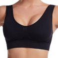 thumbnail image 4 of MSemis Women's Athletic Yoga Sports Bra Breathable Hollow Out Workout Crop Top Black 3XL, 4 of 5