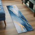 thumbnail image 5 of Blue Yellow Marble Kitchen Runner Rug 2x6 Washable Runners for Hallway Non Slip Modern Abstract Art Ink Painting Large Area Rug Indoor Floor Carpet for Bathroom Laundry Entryway Bedroom Living Room, 5 of 8