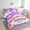 Violet, variant on Erosebridal Kawaii Unicorn Bedding Sets Twin Size, Magical Animal Comforter Sets with Sheets, Rainbow Floral Decor, 7pcs