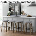thumbnail image 3 of S-HOME Swivel Bar Stools Set Of 2,  Fabric Upholstered 30 Inch Height, Ideal For Restaurants And Home Use，Gray, 3 of 8