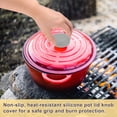 thumbnail image 5 of Uxcell 4-Pack Silicone Pot Lid Covers, 1.1" ID Universal Pot Lid Top Knob Heat Resistant Handle Caps [Gray, Primate Style], 5 of 6