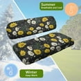 thumbnail image 5 of Binienty Daisy Black Golf Cart Seat Cover 2 Pack Soft Breathable Golf Cart Seat Covers Towel Blanket for Club Car Removable Golfcart Accessories Universal Fit, 5 of 8