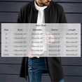 thumbnail image 3 of Miqool Men's Trench Coat Pea Coat Winter Business Long Jacket Overcoat with Pockets Knit Outerwear Long Sleeve S-3XL, 3 of 8
