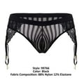thumbnail image 4 of CandyMan Fashion 99766 Garter Thongs Color Black Size L, 4 of 8