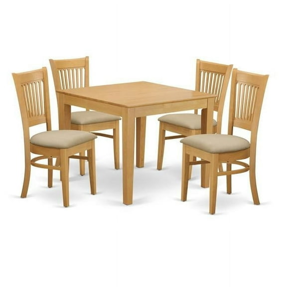 Oxford Kitchen Table & 4 Dining Room Chairs, Oak