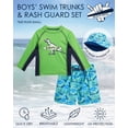 thumbnail image 2 of Boys' Rash Guard Set - UPF 50+ Rash Guard Swim Shirt, Bathing Suit, Bucket Hat - Swimwear (2T-7), 2 of 7