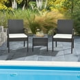 thumbnail image 4 of Costway 4PCS Patio PE Wicker Dining Chairs with Soft Zippered Cushion Armchairs Backyard, 4 of 9