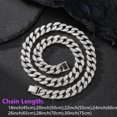 thumbnail image 6 of Men Women Hip Hop Hourglass Pendant Necklace 15mm Crystal Cuban Chain Iced Out Bling Necklaces Fashion Charm Jewelry, 6 of 7
