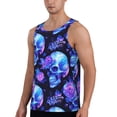 thumbnail image 2 of Daiia cool crystal Skull flower Printed Men's Quick Dry Fit Muscle Tank Top Slim-Fit Tank Workout Tank Top Lightweight Sports Tank Top-Large, 2 of 7