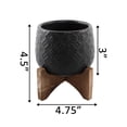 thumbnail image 5 of Flora Bunda 3.5 Inch Indian Ceramic on Stand Mid Century,Matte White 3.5", 5 of 5