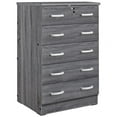 thumbnail image 1 of Better Home WC5-GRY Cindy Commode 5 Tiroirs en Bois avec Serrure, Gris, 1 of 14