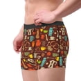 thumbnail image 4 of Balery Retro Coffee Men's Boxer Briefs, Soft and Breathable Cotton Underwear with nylon Waistband-Small, 4 of 9
