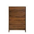 thumbnail image 3 of Allora Mid-Century 5 Horizontal Drawers Solid Wood Chest in Walnut, 3 of 3