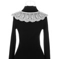 thumbnail image 3 of COLLAR FALSO DESMONTABLE INSPIRE CHIC con Rhinestones, Chalina Mini, Gargantilla, Collar Peter Pan Falso para Blusa de Mujer, Talla Única, Blanco-3, 3 of 5
