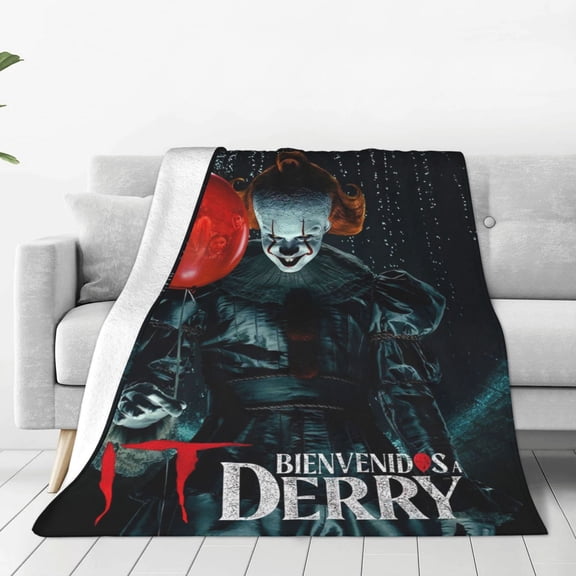Pennywise Welcome To Derry Ultra-Soft Micro Fleece Blanket Cozy Blanket Thick Warm Plush Throw Blanket Sofa Cushion